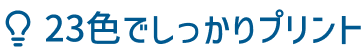 23色でしっかりプリント